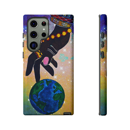 Tough Hand-Designed Ethnic Phone Case - Cosmic Art Dual-Protection for iPhone/Galaxy/Pixel, Glossy or Matte Finish