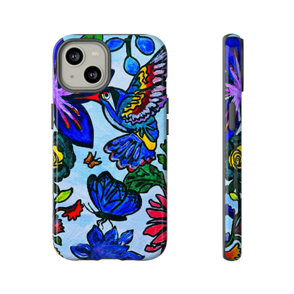 Floral Animal Art Phone Case - Spring Themed, Double Layered for Extra Durability - Tailored for iPhone/Samsung/Pixel