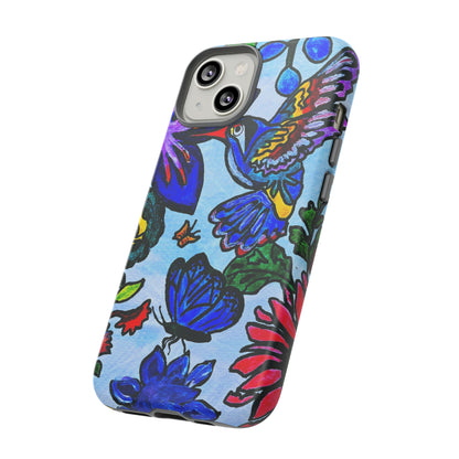 Floral Animal Art Phone Case - Spring Themed, Double Layered for Extra Durability - Tailored for iPhone/Samsung/Pixel