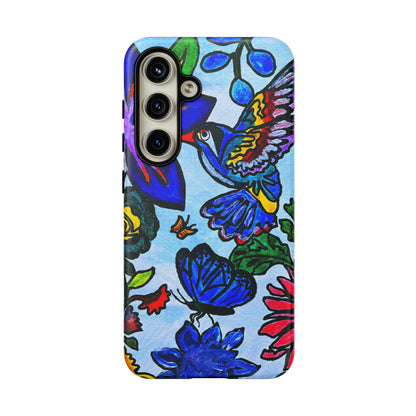 Floral Animal Art Phone Case - Spring Themed, Double Layered for Extra Durability - Tailored for iPhone/Samsung/Pixel