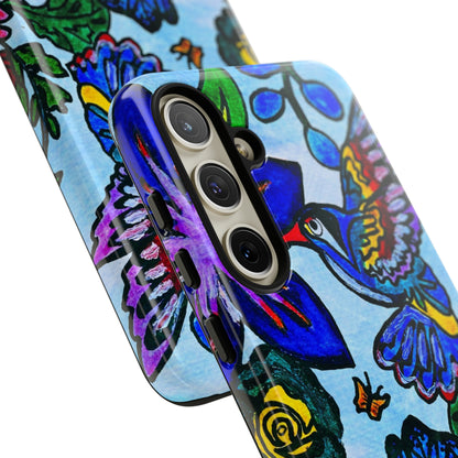 Floral Animal Art Phone Case - Spring Themed, Double Layered for Extra Durability - Tailored for iPhone/Samsung/Pixel