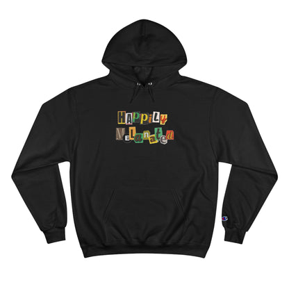 Hand Drawn Champion Brand Art Hoodie, Eco-Friendly Unisex Continental Design