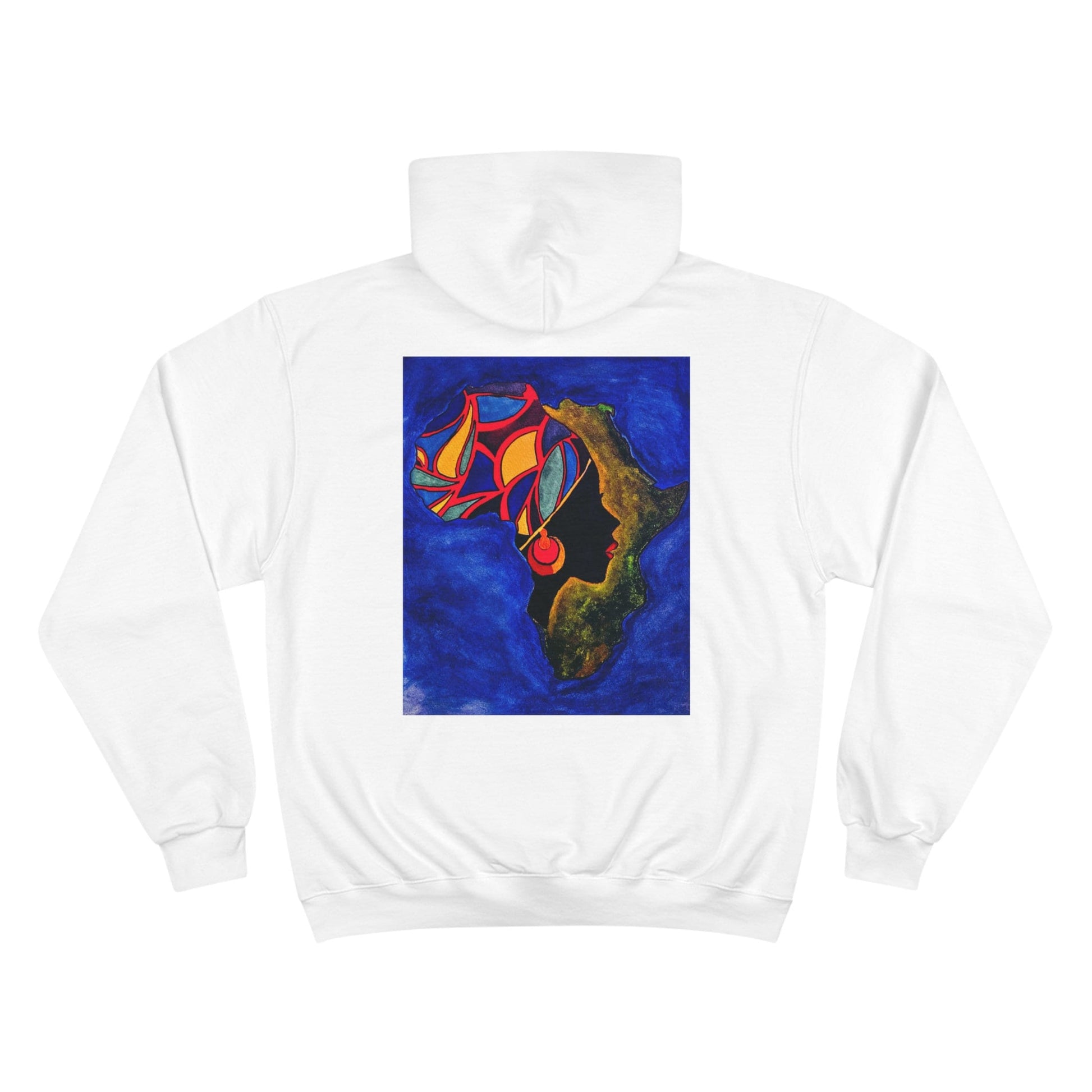 Hand Drawn Champion Brand Art Hoodie, Eco-Friendly Unisex Continental Design