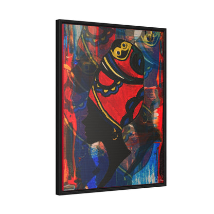 Artisan Black Woman Portrait, Handcrafted Wall Art, Empowering Home Decor, Vertical Frame