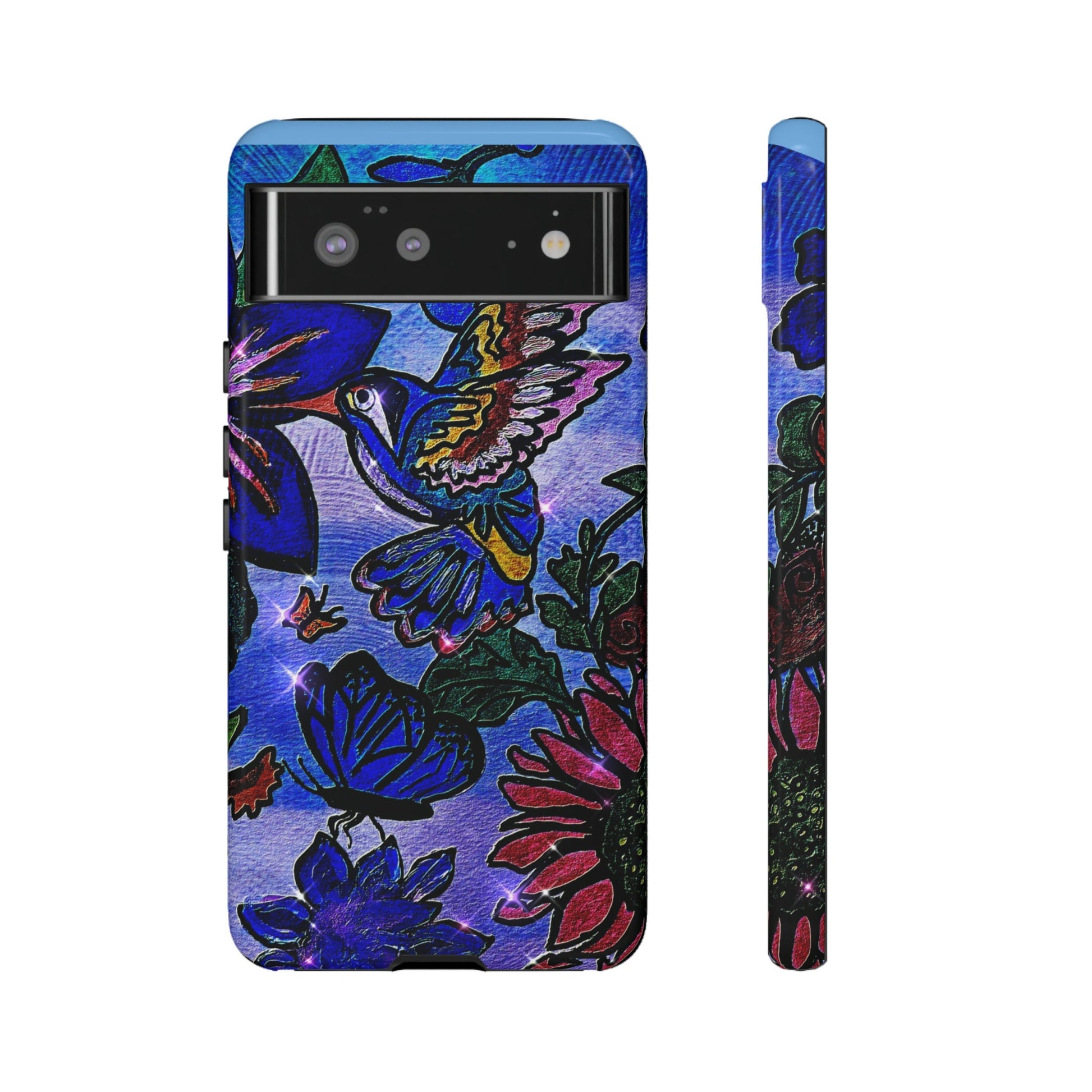 Spring Inspired Phone Case - Artisan Animal & Flower Design for Apple/Samsung/Google Phones - High-Impact Resistant