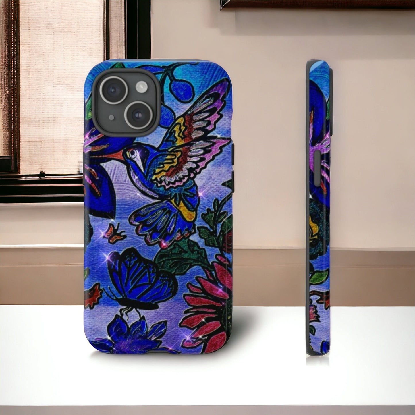 Spring Inspired Phone Case - Artisan Animal & Flower Design for Apple/Samsung/Google Phones - High-Impact Resistant