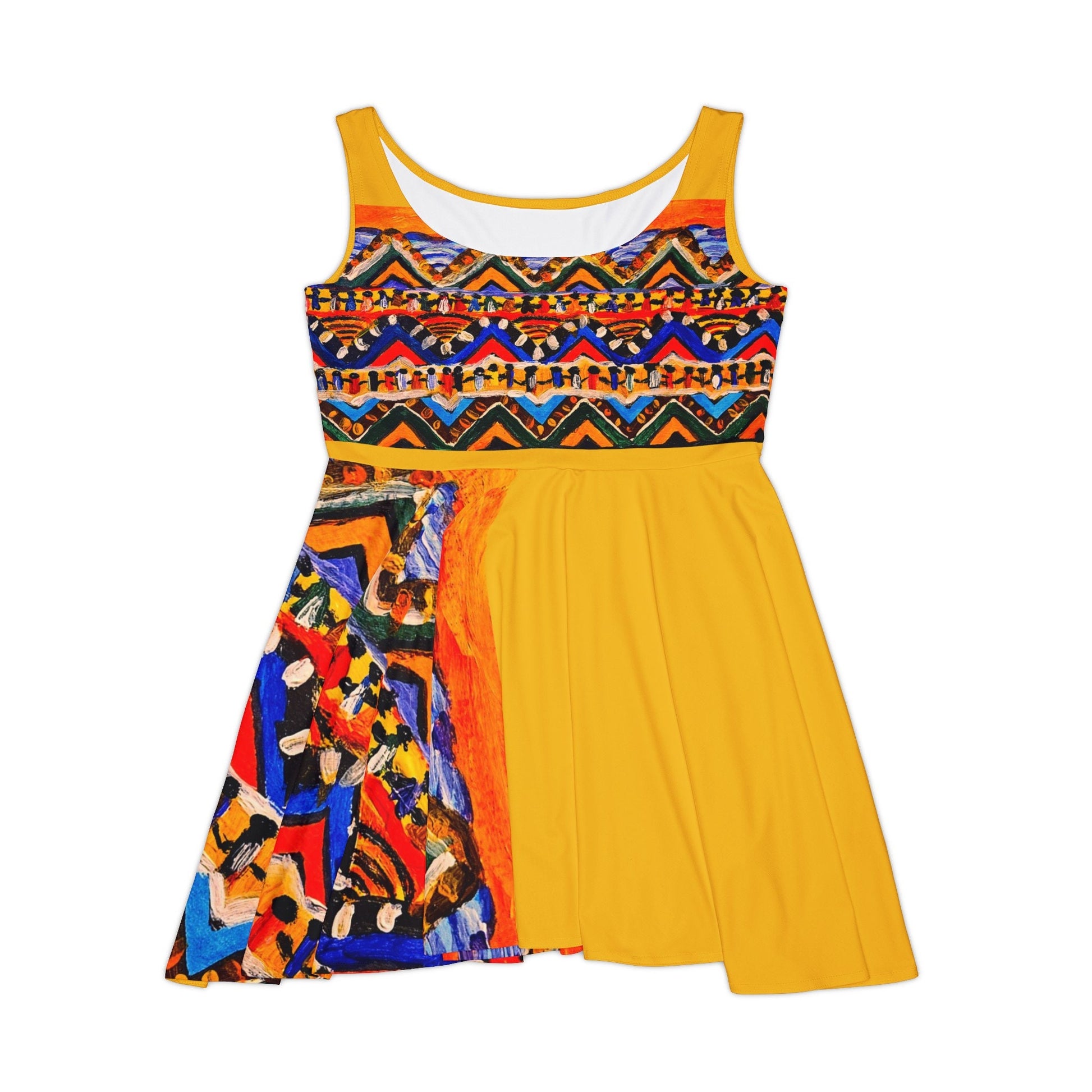 Handcrafted Tribal Textile Women's Skater Dress - Unique & Versatile Fashion for Everyday Wear