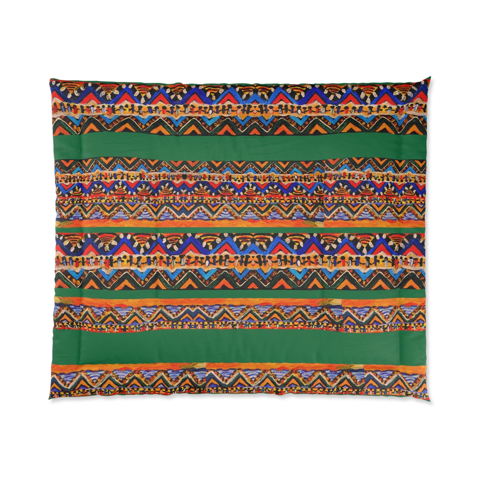 Luxurious Tribal Design Comforter, Artisan Crafted High-Quality Blanket