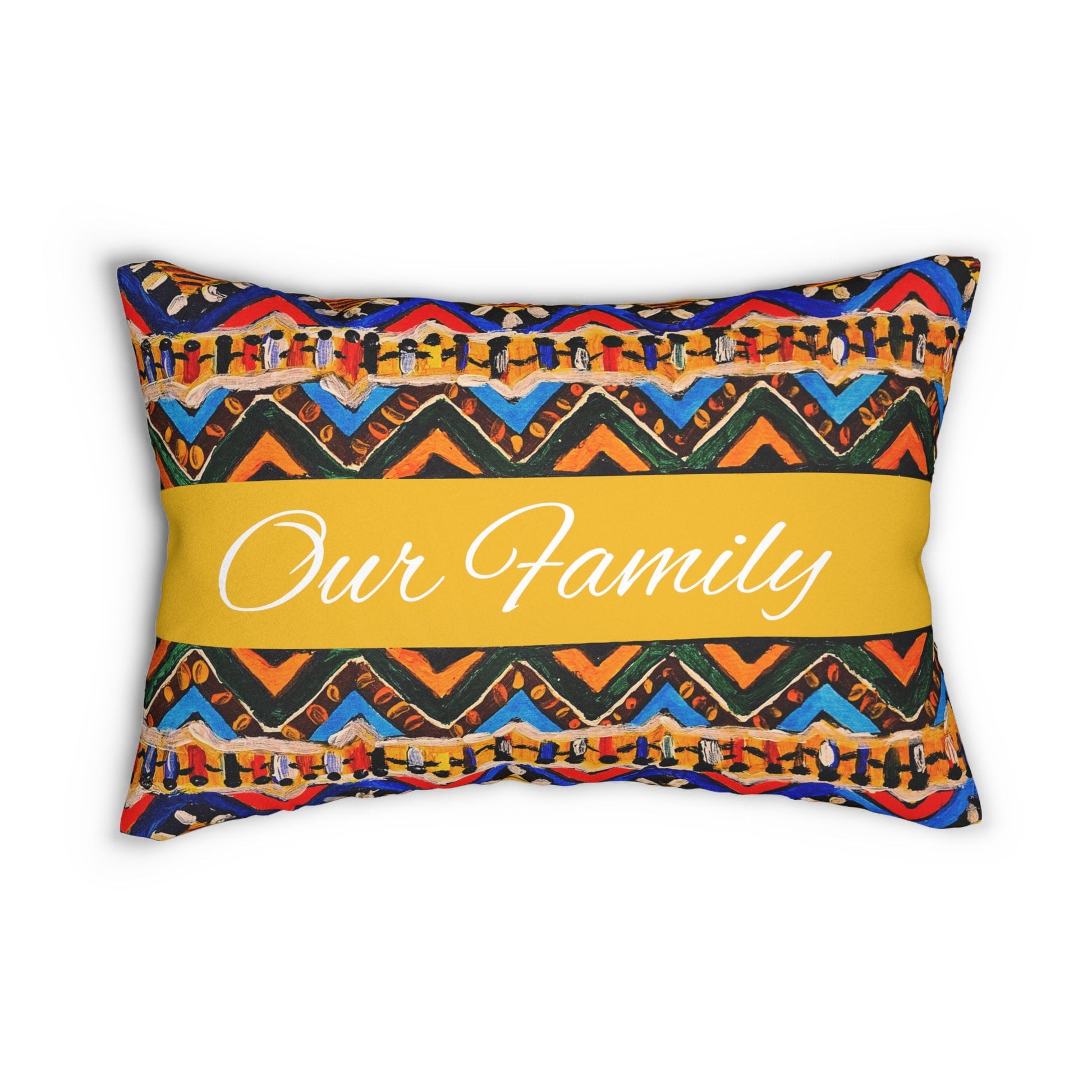 Ethnic Handmade Tribal Pattern Lumbar Pillow - Cozy and Decorative Sofa Accessory