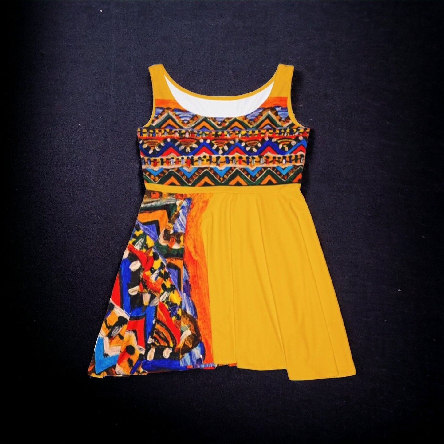 Handcrafted Tribal Textile Women's Skater Dress - Unique & Versatile Fashion for Everyday Wear