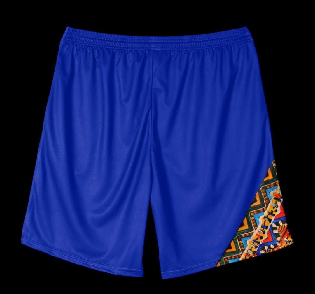 Handcrafted Tribal Patterned Men's Jersey Shorts - Unique Ethnic Print Lounge Wear - Ideal Gift for Him