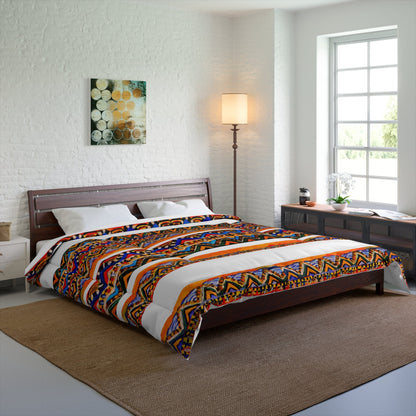 Unique Tribal Pattern Comforter, Artisan-Made Premium Bedding