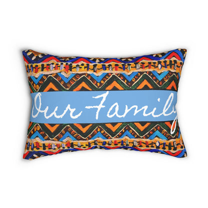 Tribal-Inspired Handcrafted Lumbar Pillow, Boho- Chic designed, Stylish Sofa Accessory