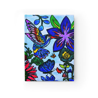 Spring Floral Themed Hard Cover Journal - Vibrant Wraparound Design - Artistic and Sturdy