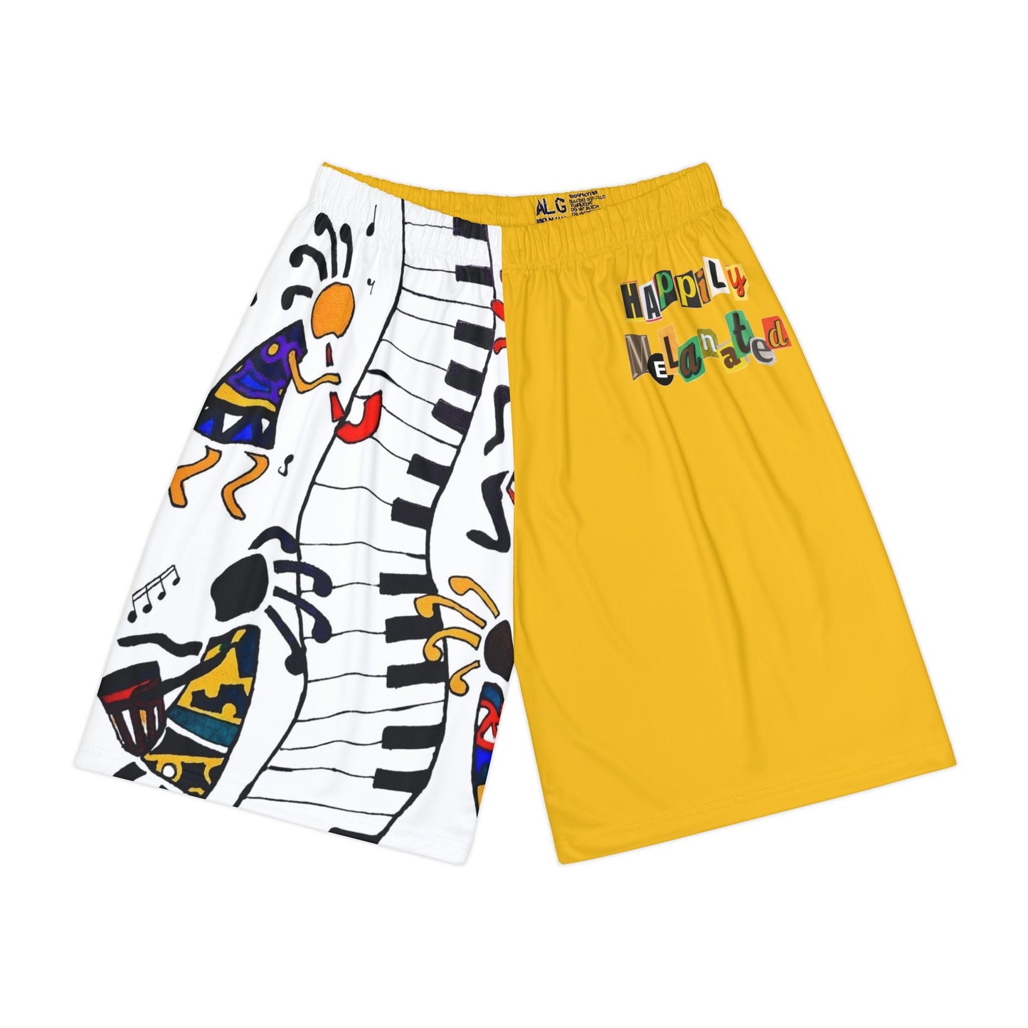 Ethnic Music-Inspired Men's Shorts - Handcrafted, Comfortable Fit Gym Apparel