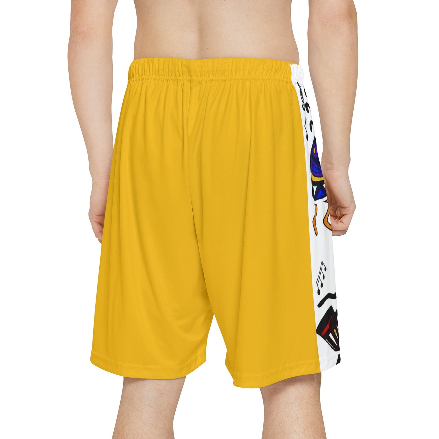 Ethnic Music-Inspired Men's Shorts - Handcrafted, Comfortable Fit Gym Apparel