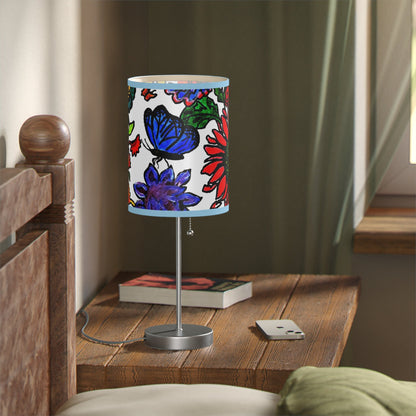 Handmade Spring Floral Tripod Lamp - Artistic Stand with US|CA Compatibility