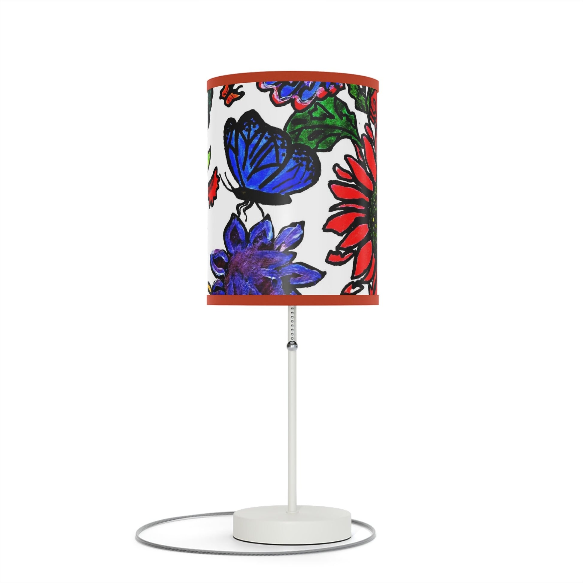 Handmade Spring Floral Tripod Lamp - Artistic Stand with US|CA Compatibility