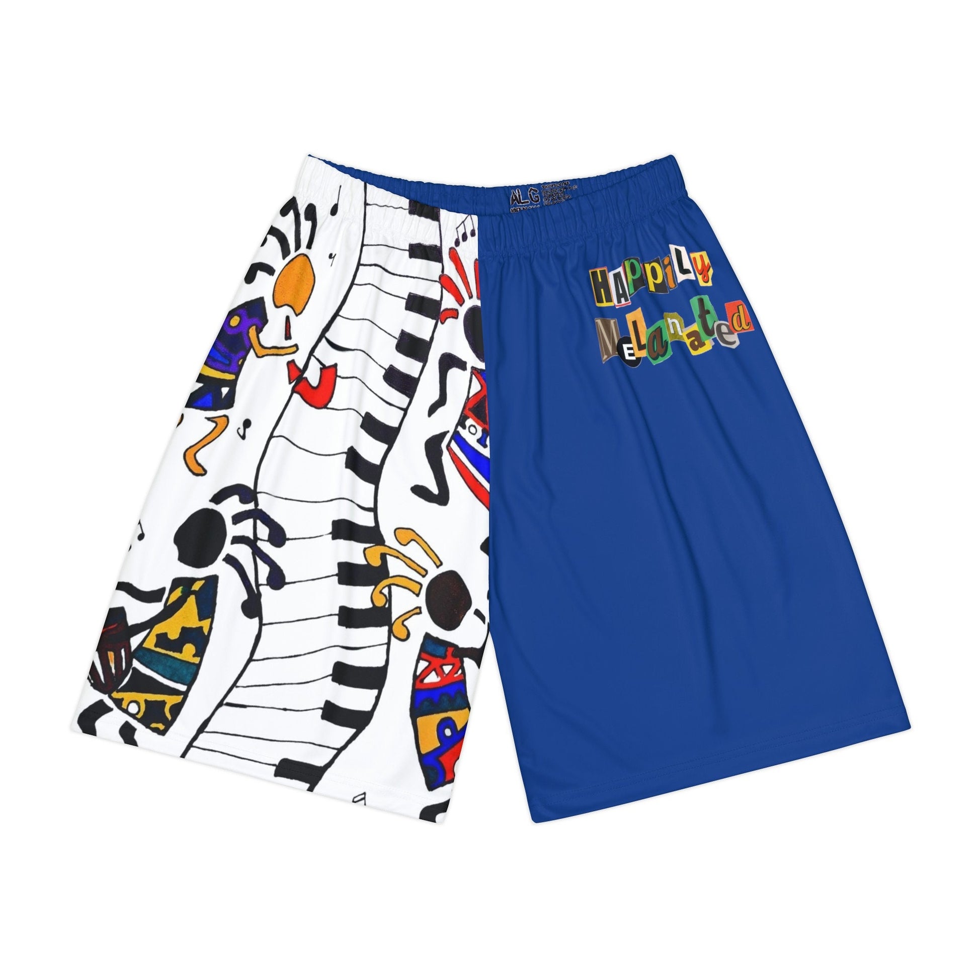 Handcrafted Ethnic Music Graphic Men's Shorts - Unique Active Wear, Moisture-Wicking Gym Shorts