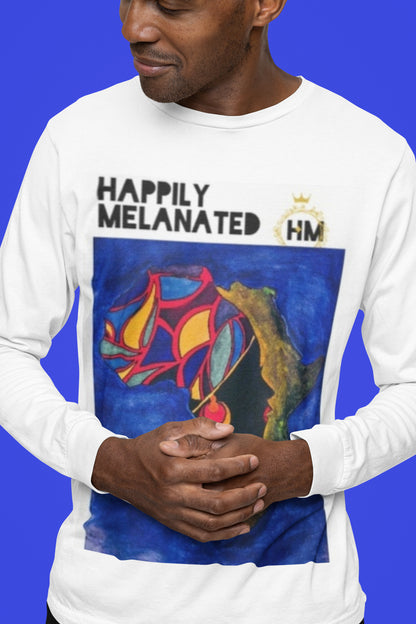 Ethnic Graphic Long Sleeve Tee, Handcrafted Art with Motivational Quotes