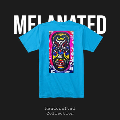 Unique Ethnic Mask-Inspired Graphic Tee, Handcrafted Unisex Streetwear, Bold Ethnic Motifs, Great Gift for Trendsetters and Art Lovers