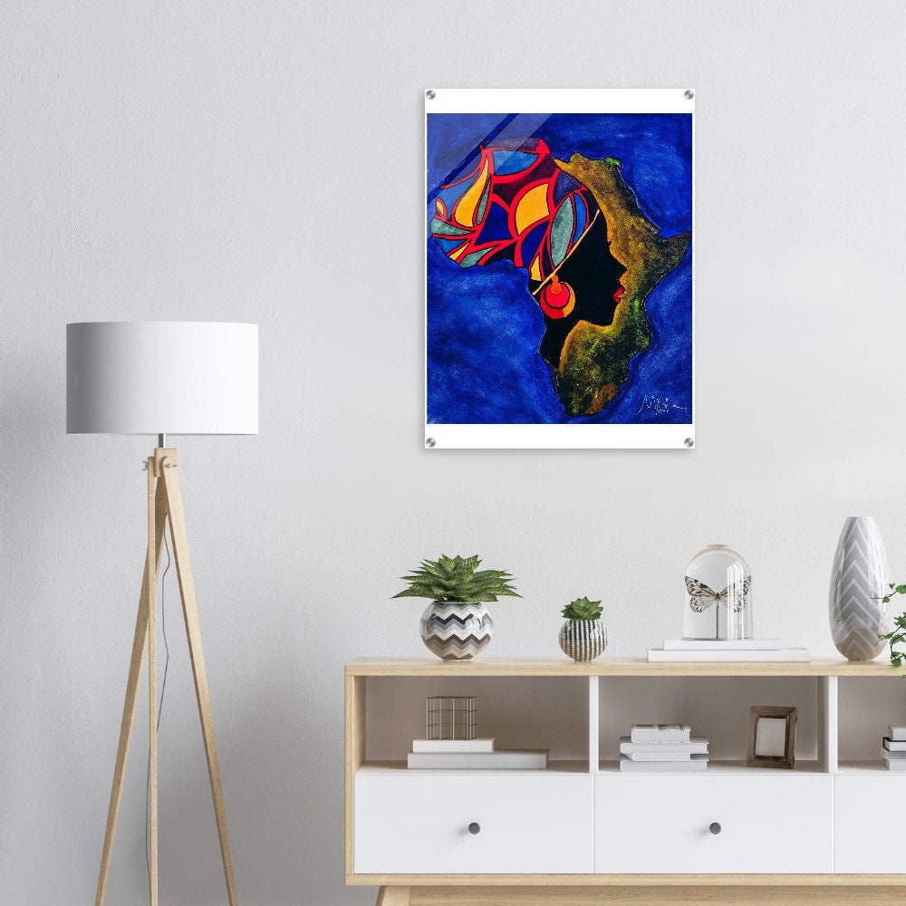 Original Ethnic Portrait - Handcrafted Continental Painting of Africa, Vibrant Wall Art, Perfect Housewarming Gift