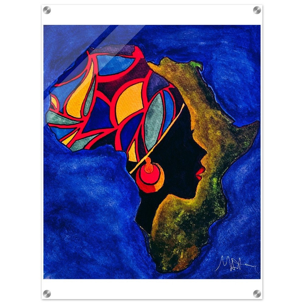 Original Ethnic Portrait - Handcrafted Continental Painting of Africa, Vibrant Wall Art, Perfect Housewarming Gift