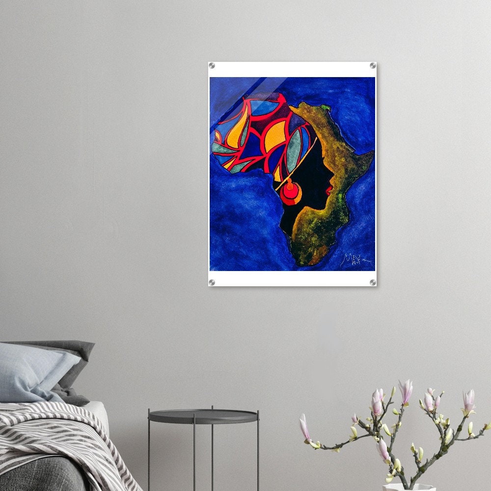 Original Ethnic Portrait - Handcrafted Continental Painting of Africa, Vibrant Wall Art, Perfect Housewarming Gift