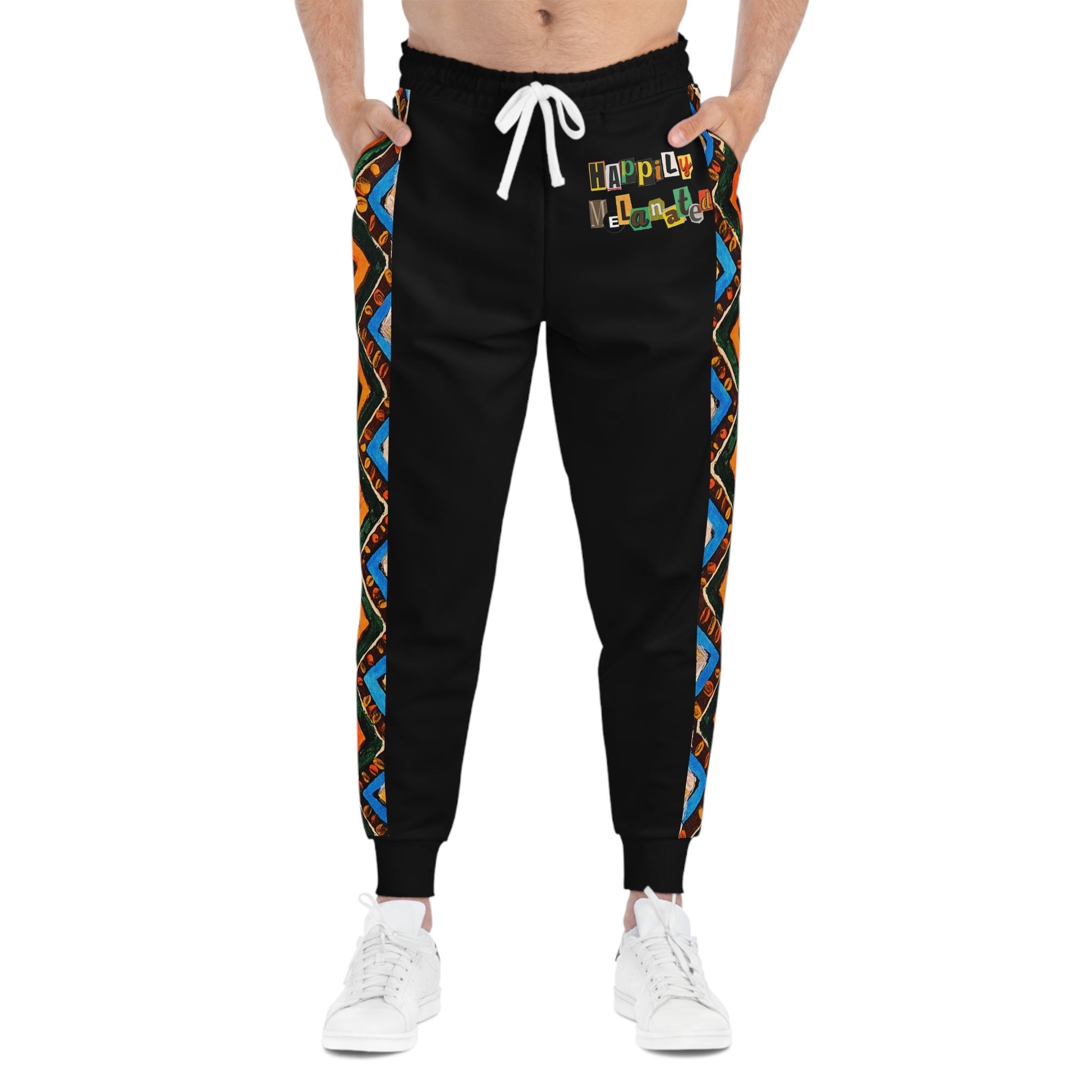 Handcrafted Aztec Pattern Unisex Athletic Joggers, Sports Pants, Workout Leggings, Fitness Activewear