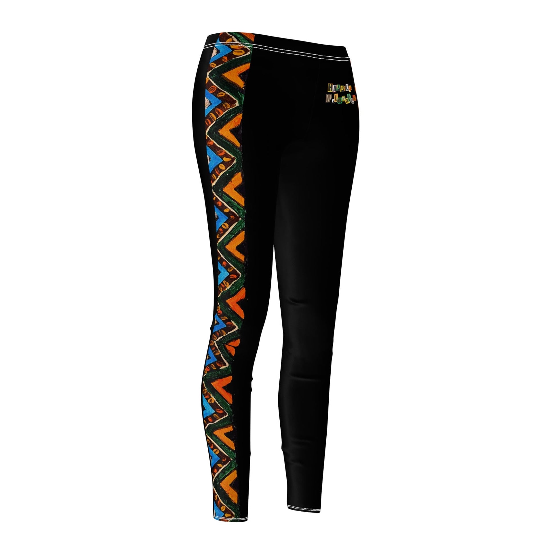 Artisan Tribal Print Leggings, Handmade Ethnic Women's Casual Wear