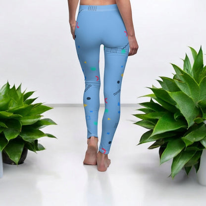 Handcrafted Ethnic Print Womens Cut Sew Casual Leggings - Vibrant and Soft Skinny Fit