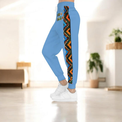 Handcrafted Aztec Pattern Unisex Athletic Joggers, Comfy Aztec Workout Pants, Boho Lounge Joggers