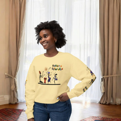 Handcrafted Afro Music Cartoon Graphic Unisex Ethnic Sweatshirt