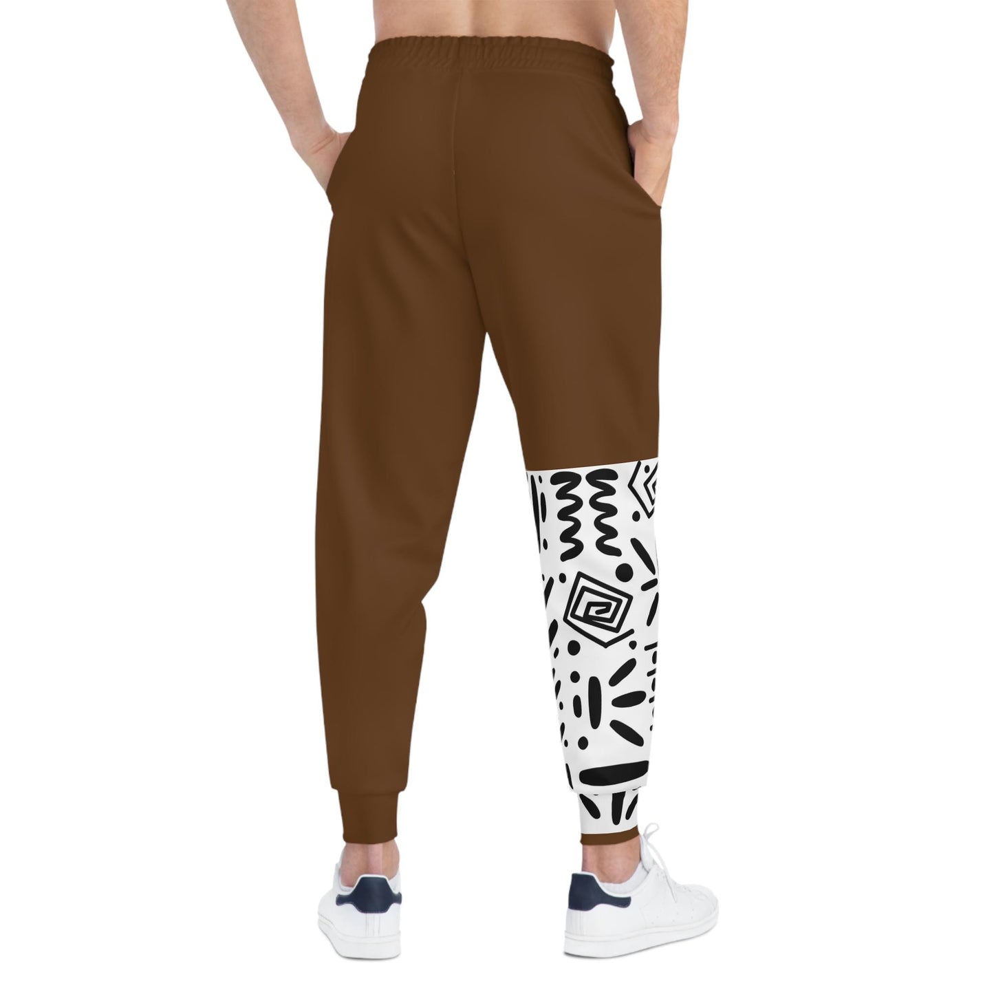 Handcrafted Afro Music Cartoon Art Athletic Joggers, Unisex Sweatpants, African Dance Jogging Pants