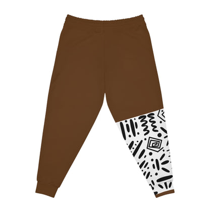 Handcrafted Afro Music Cartoon Art Athletic Joggers, Unisex Sweatpants, African Dance Jogging Pants