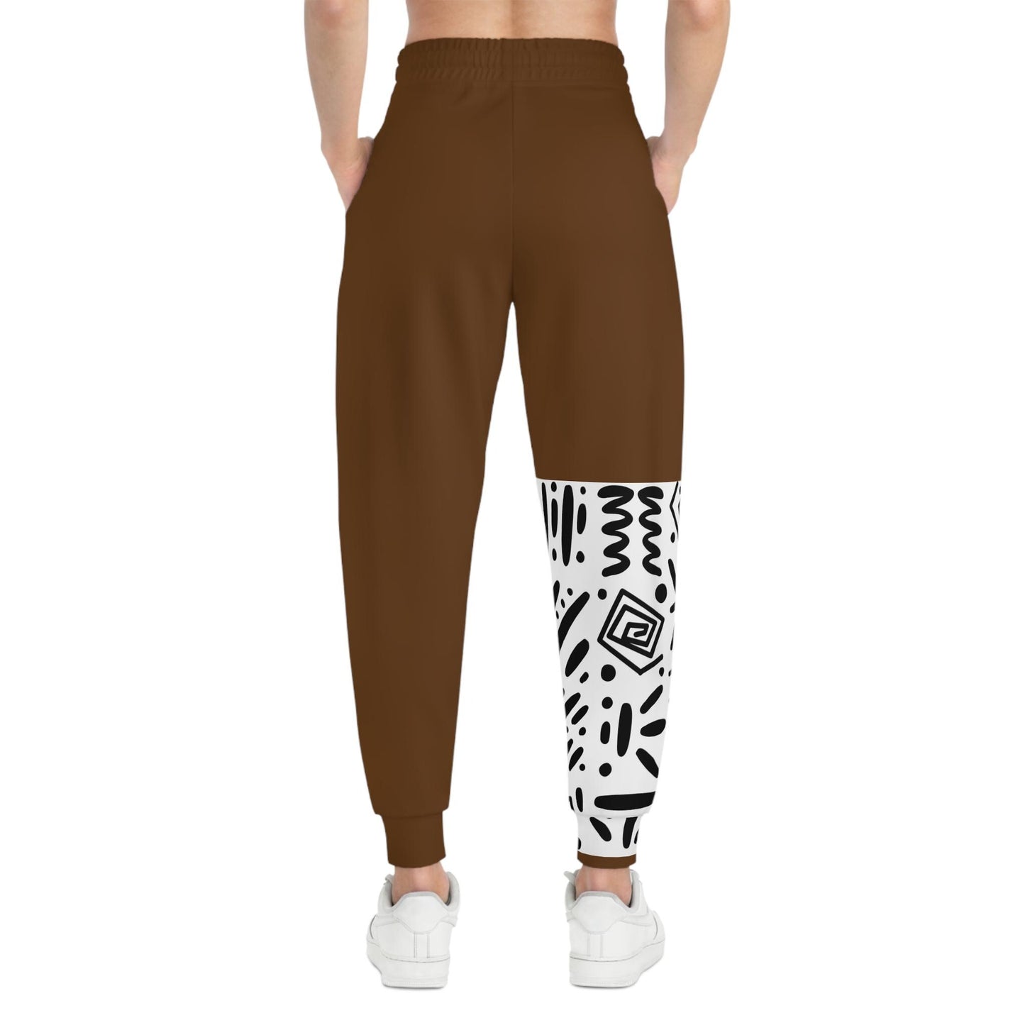 Handcrafted Afro Music Cartoon Art Athletic Joggers, Unisex Sweatpants, African Dance Jogging Pants