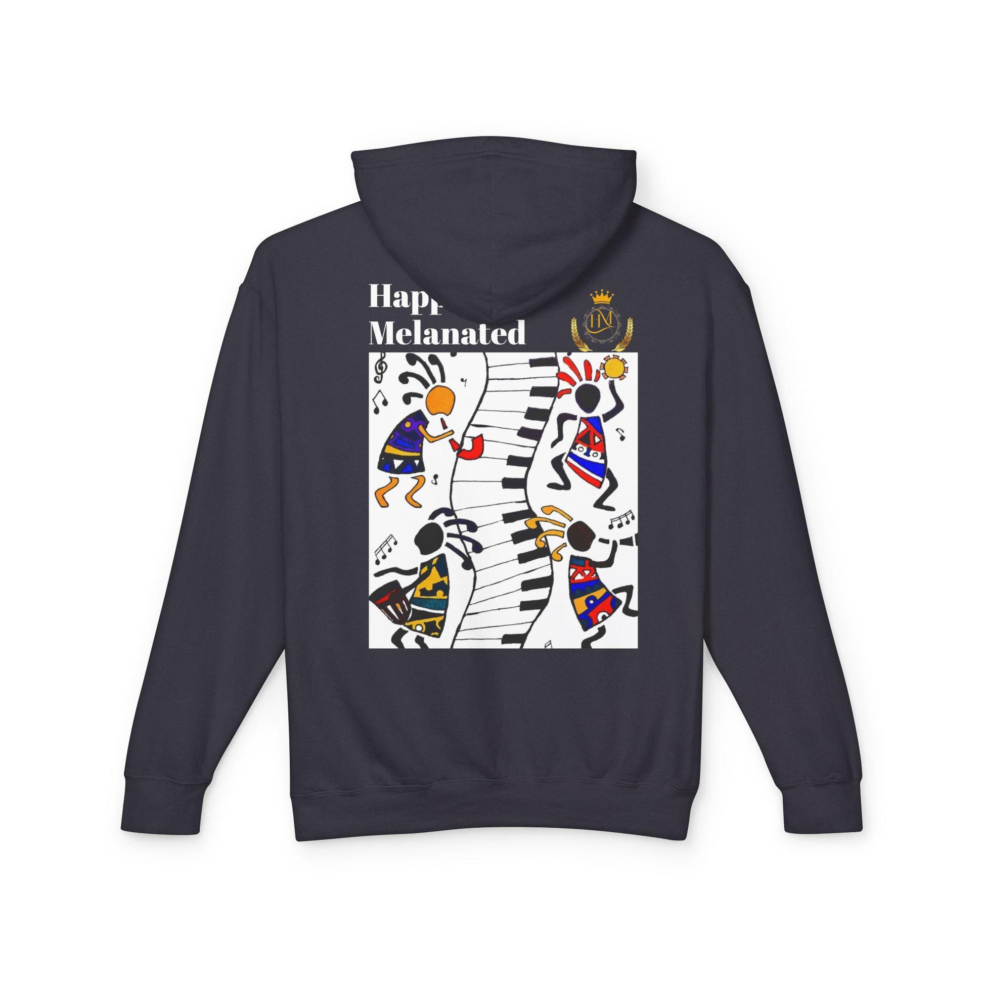 Handcrafted Afro Music Graphic Hoodie - Unisex Lightweight Hoodie