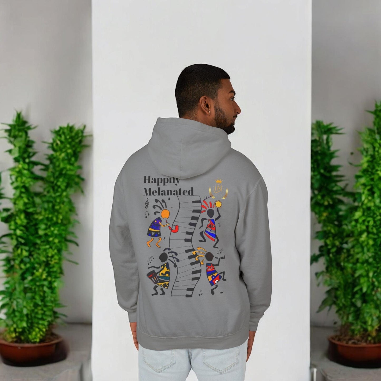 Handcrafted Afro Music Graphic Hoodie - Unisex Lightweight Hooded Sweatshirt, Hipster Hoodie