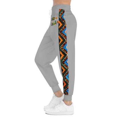 Handcrafted Aztec Pattern Unisex Athletic Joggers, Comfy Aztec Workout Pants