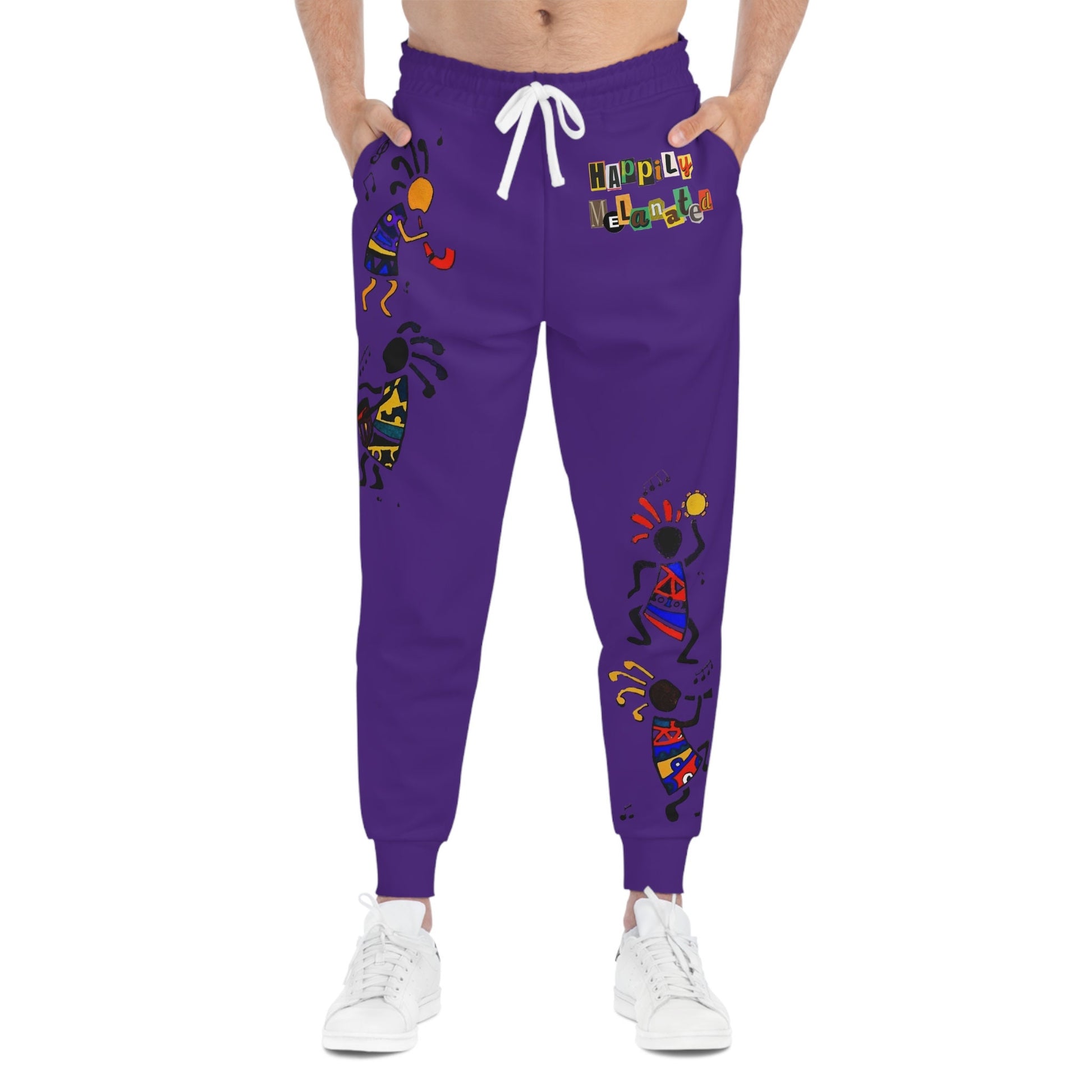 Afro Music Graphic Art Unisex Athletic Joggers, Running Leggings, Dance Pants