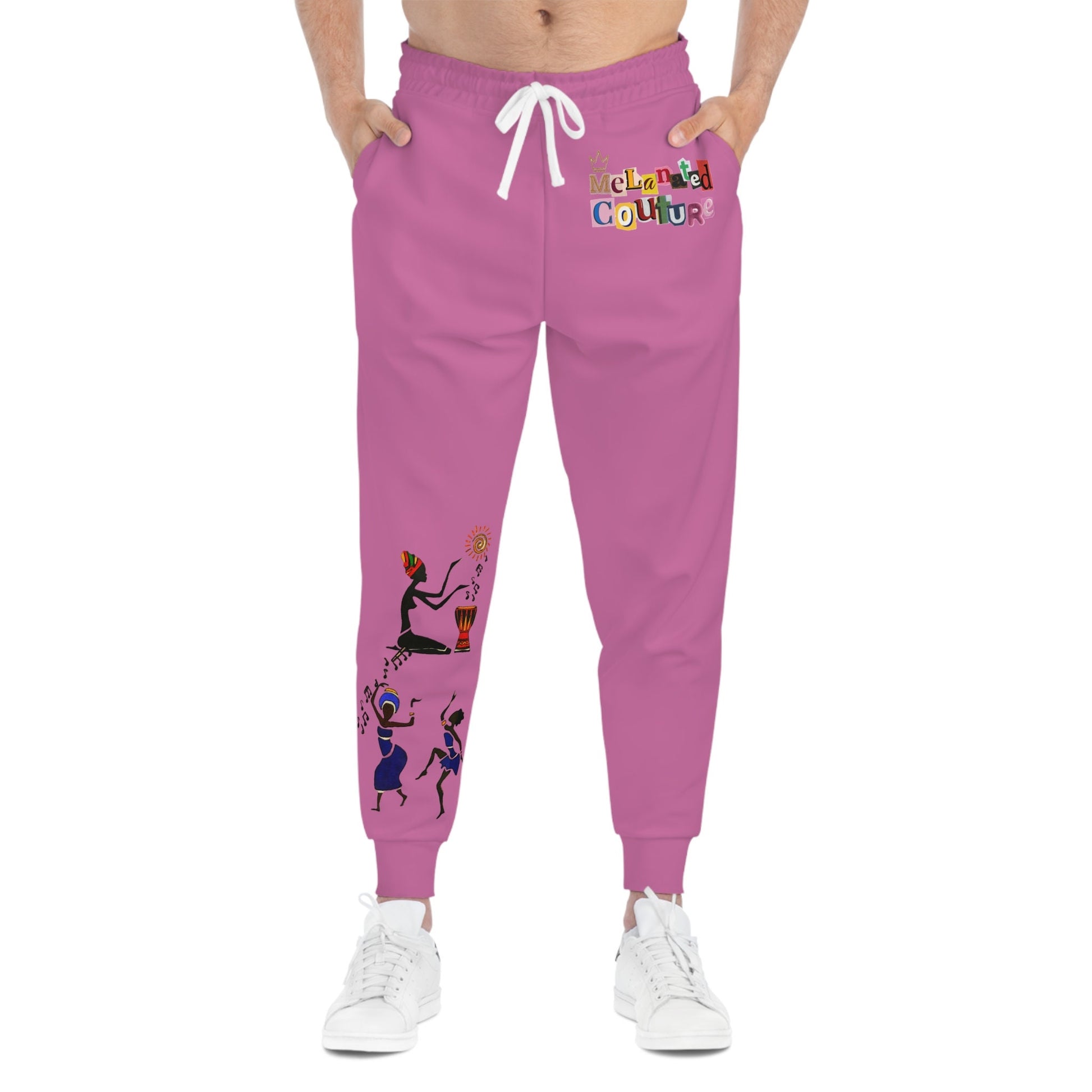 Afro Music Graphic Art Unisex Athletic Joggers, Running Leggings, Dance Pants