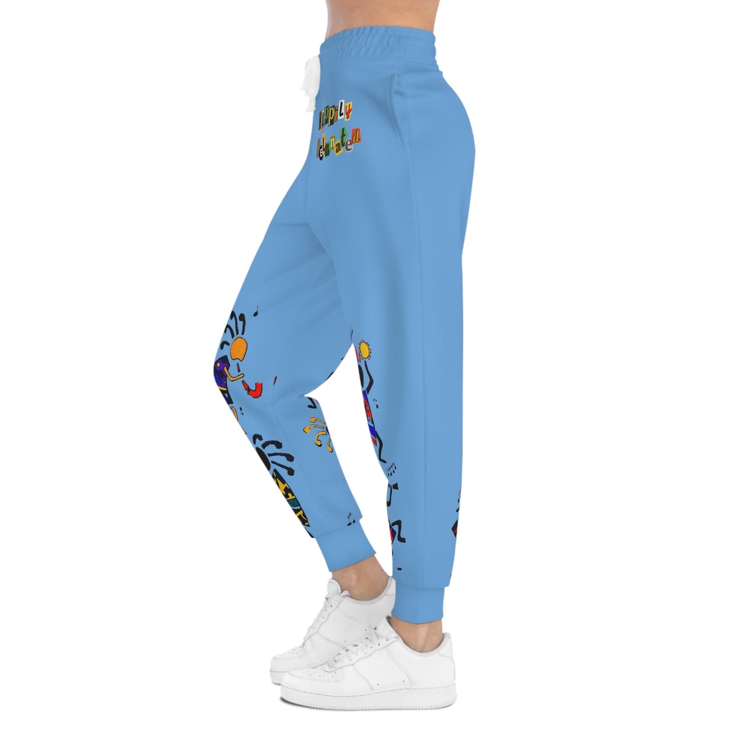 Afro Music Graphic Art Unisex Athletic Joggers, Running Sweatpants, Gym Attire