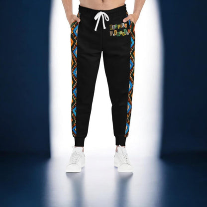 Handcrafted Aztec Pattern Unisex Athletic Joggers, Sports Pants, Workout Leggings, Fitness Activewear