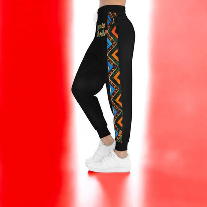 Handcrafted Aztec Pattern Unisex Athletic Joggers, Sports Pants, Workout Leggings, Fitness Activewear