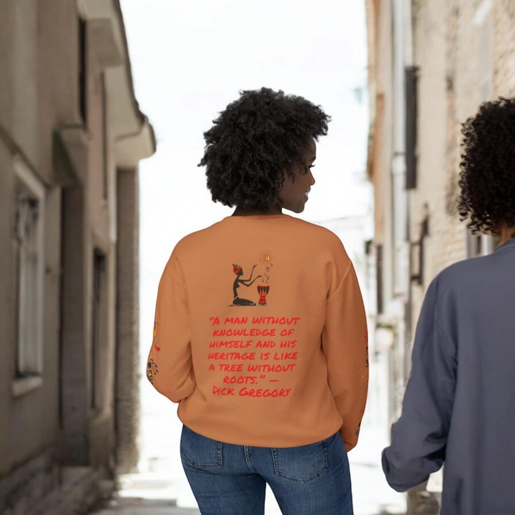 Handcrafted Afro Music Cartoon Graphic Unisex Ethnic Sweatshirt