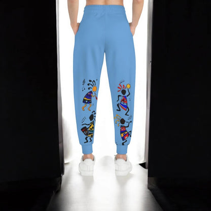 Afro Music Graphic Art Unisex Athletic Joggers, Running Sweatpants, Gym Attire