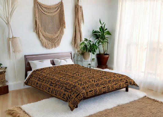 Boho Comforter, Aztec Pattern Bedding, Cozy Home Decor, Tribal Print Duvet Cover