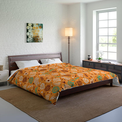 African Patterned Boho Comforter Warm and Cozy Premium Quality Bedding