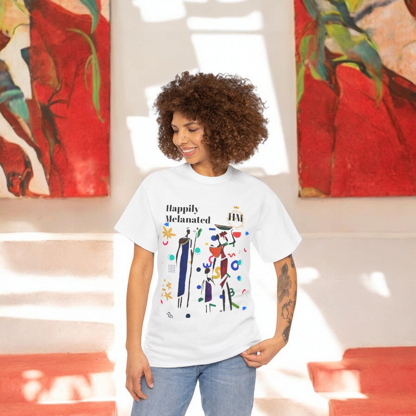 Ethnic Family Doodle Unisex Tee, Handcrafted T-shirt, Unique Family Shirt