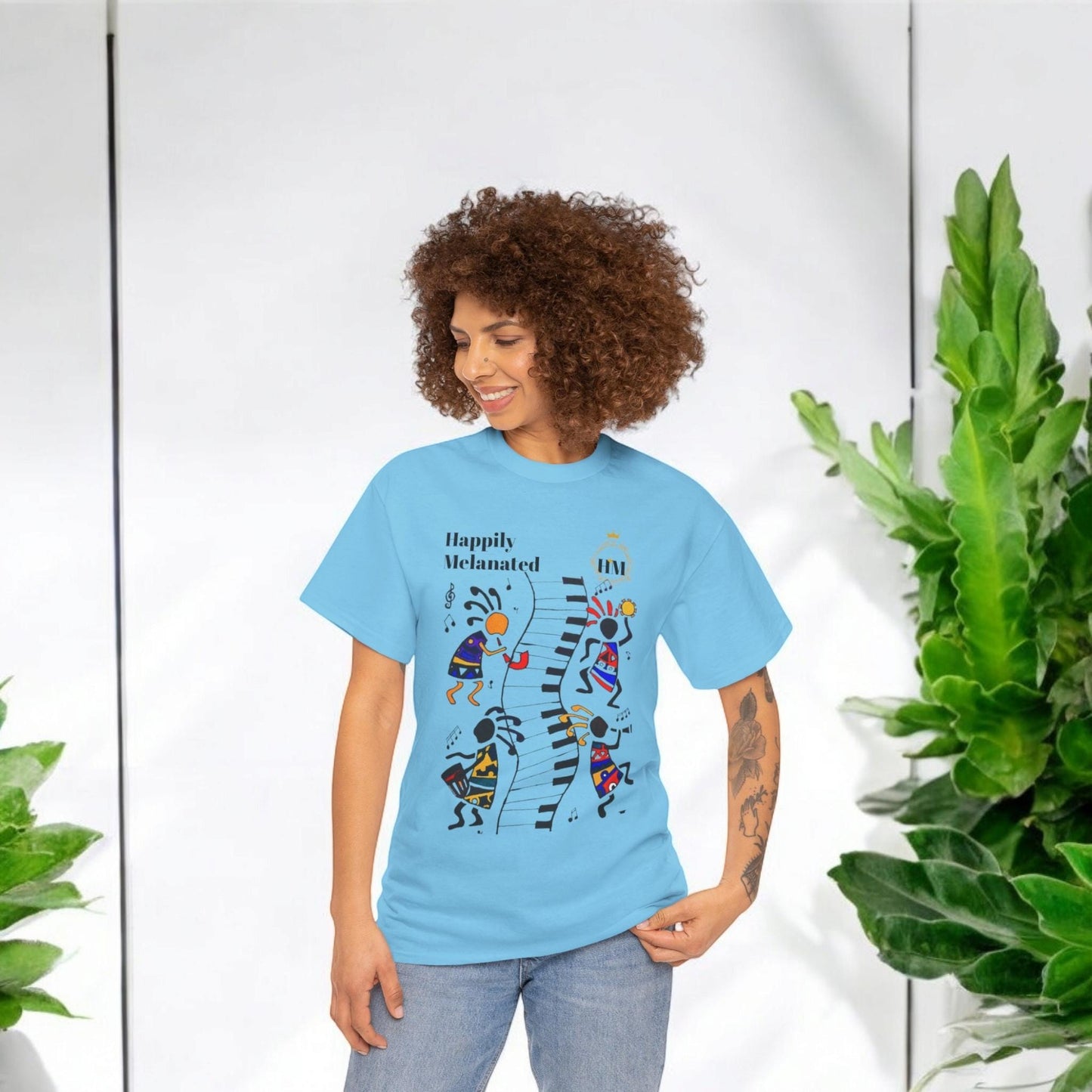 Afro Music, Piano Graphic Unisex Tee, Hand Drawn Music Shirt, Jazz Lover Gift